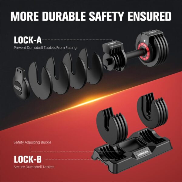 717QfPpYs1L._AC_SL1500_.jpg Mangko Adjustable Dumbbell Set 25LB Dumbbells Weight 5 in 1 Weight Dumbbell with Anti-Slip Nylon Handle, Suitable for Home Gym Exercise Equipment