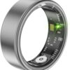 Fitness Tracker Smart Ring,Health Sleep Tracker Ring with Heart Rate Monitor/Calories/Blood Oxygen Monitoring IP68 Waterproof,No APP Subscription for iOS/Android（Grey,10）