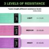 Non-Slip Fabric Resistance Bands for Working Out, Loop Exercise Bands for Booty Leg, Butt, Glute, Stretch Workout Bands for Women & Men, Hip Elastic Bands for Home Gym Fitness, Yoga, Pilates