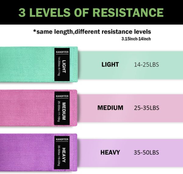 Non-Slip Fabric Resistance Bands for Working Out, Loop Exercise Bands for Booty Leg, Butt, Glute, Stretch Workout Bands for Women & Men, Hip Elastic Bands for Home Gym Fitness, Yoga, Pilates