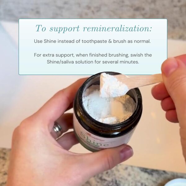 OraWellness Shine Remineralizing Tooth Powder, Natural Teeth Whitening Powder with Hydroxyapatite, Flouride Free Tooth Repair, Natural Teeth Whitening, Teeth Polish & Stain Remover, Fresh Mint