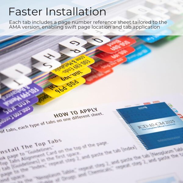 Index Tabs for ICD-10-CM 2025 The Complete Official Codebook - Easy Navigation for Medical Coding Books (for AMA Version)