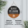 Meditation Room Sign Wall Decor, Do Not Disturb Sign for Home Bedroom Office Yoga Studio Zen Den Room Door, Leave Me Alone Door Decorations Wood Hanging Sign, I'm Meditating