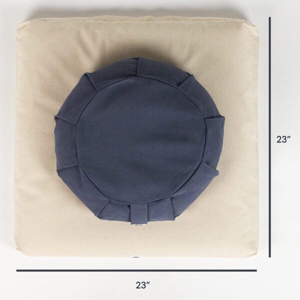 Zabuton, Eclipse line, Buckwheat Filled Meditation Cushion, 23" x 23"