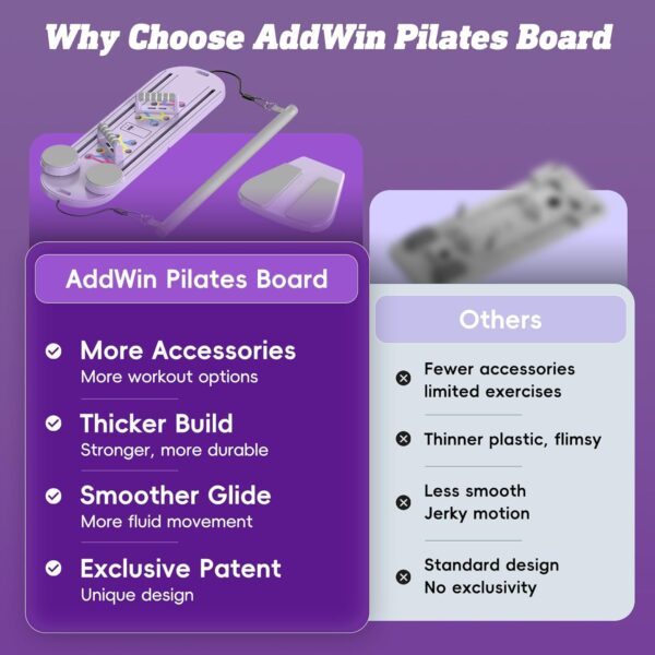 Pilates Board Multifunctional Abdominal Board, Foldable Ab Core Trainer Board, Abs Core Workout Exercise Reformers Set, Premium Pilates Reformer Set for Full-Body Workouts