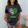 Women Mental Health Awareness Shirt Green Ribbon T-Shirt Inspirational Psychologist Therapist Tee Top