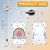 Plifal Badge Holder with Retractable Reel, Boho Rainbow Mental Health Matters ID Name Tag Work Badge Clip Heavy Duty Vertical Card Protector Cover Case for Work Office Nurse Medical Women