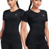 NELEUS Women's 3 Pack Compression Workout Athletic Shirt