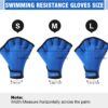 Aquatic Gloves for Helping Upper Body Resistance, Webbed Swim Gloves Well Stitching, No Fading, Sizes for Men Women Adult Children Aquatic Fitness Water Resistance Training