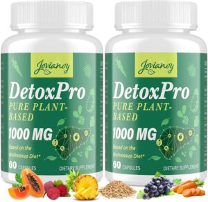 2000 MG Plant-Based Detox Cleanse – Natural Toxin Flush for Liver, Gut & Colon – Antioxidant & Digestive Support – Zeolite Detox – Fast-Acting Detox Complex for Women & Men – 120 Capsules