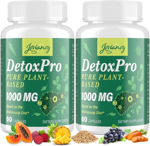 2000 MG Plant-Based Detox Cleanse – Natural Toxin Flush for Liver, Gut & Colon – Antioxidant & Digestive Support – Zeolite Detox – Fast-Acting Detox Complex for Women & Men – 120 Capsules