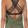 icyzone Women's Open Back Workout Athletic Yoga Tank Tops with Built in Bra
