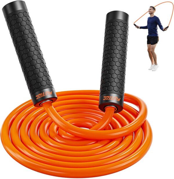 7182VKjklkL._AC_SL1500_.jpg Jump Rope, Weighted Jump Rope for Men Women, Adjustable 1lb Heavy Skipping Ropes, Suitable for Boxing, Cardio, Home Fitness, Training Muscle, Home Gym Workout Equipment, Full Body Exercise at Home