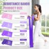 Resistance Bands for Physical Therapy Women, Extended Exercise Stretch Bands for Yoga, Pilates, Rehab, Fitness and Strength Training, Elastic Workout Bands with Training Poster