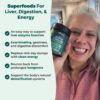AlphaCleanse | Liver Health and Detox Blend Made with 12 Organic Superfoods. Milk Thistle, Dandelion Root, Burdock Root. Formulated for Detox Support, Liver, Digestive Health.