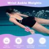 REALIKE Wrist Weights Ankle Weights for Women, Wearable Arm & Leg Weights Set of 2 (1LB Each) Adjustable Silicone Workout Ankle Weights for Walking, Yoga, Pilates,Aerobics,Gym
