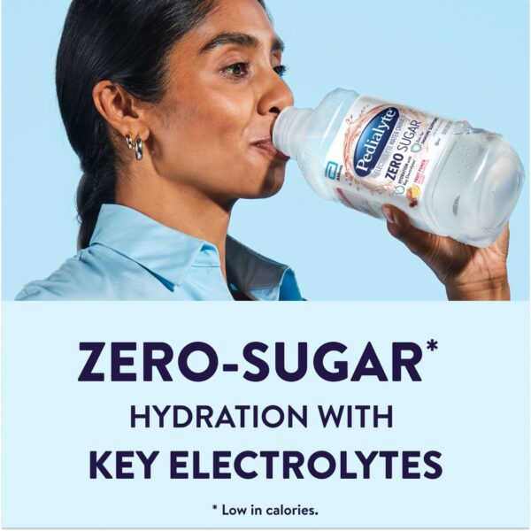 Pedialyte Electrolyte Water with Zero Sugar | Hydration with Key Electrolytes | Great Hydration Low in Calories | Fruit Punch, 1 Liter, Pack of 4