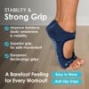 Tucketts Toeless Pilates Socks with Grips for Women, Non-Slip Barre Yoga Socks with Grips for Barefoot Workouts, Sizes 5-13