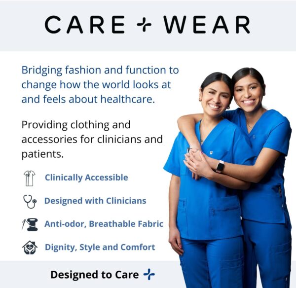Care+Wear Arm Access Dialysis Shirts for Women – PICC Line Access Shirt with Two-Way Zipper for Easy Access