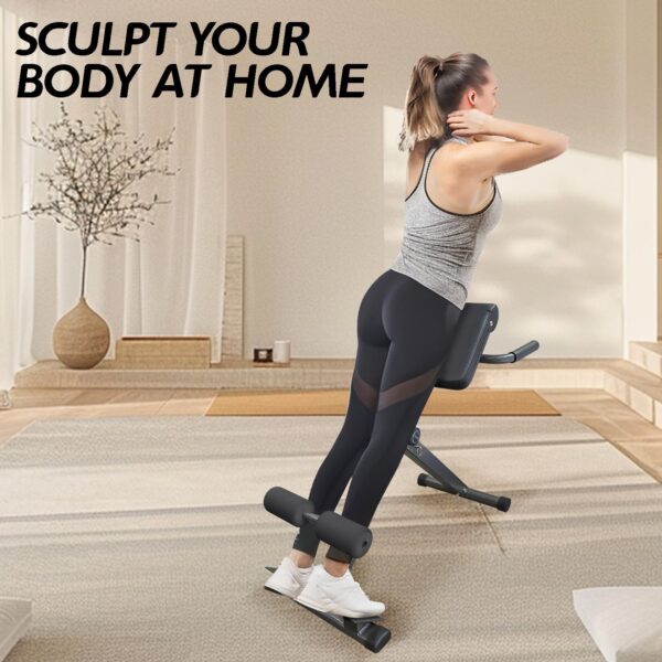 718MCjg9ofL._AC_SL1500_.jpg Hyperextension Roman Chair - Adjustable Bench Foldable Exercise Bench Back Extension Machine Roman Chair Exercise Equipment for Home