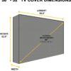 KHOMO GEAR Outdoor TV Cover Universal Weatherproof Protector for 50-52 Inch TV - Fits Most Mounts & Brackets, Grey (VC-tv-cover-50-grey)