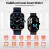 Luoba Smart Watches for Men, 1.69'' Answer/Make Call Android Smartwatch Activity Fitness Tracker with Heart Rate Sleep Monitor Calorie Step Counter Digital Fitness Watch Compatible Android iOS, Blue