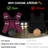 APEXUP Weighted Vest Men 5lbs/10lbs/15lbs/20lbs/25lbs/30lbs Weights with Reflective Stripe, Weighted vest for Women Workout Equipment for Strength Training Running