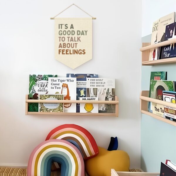 Therapy Office Decor, Counseling Office Must Haves, School Counselor Supplies, Mental Health Gifts, It's A Good Day to Talk About Feelings, Mental Health Wall Hanging Pennant Flag Banner