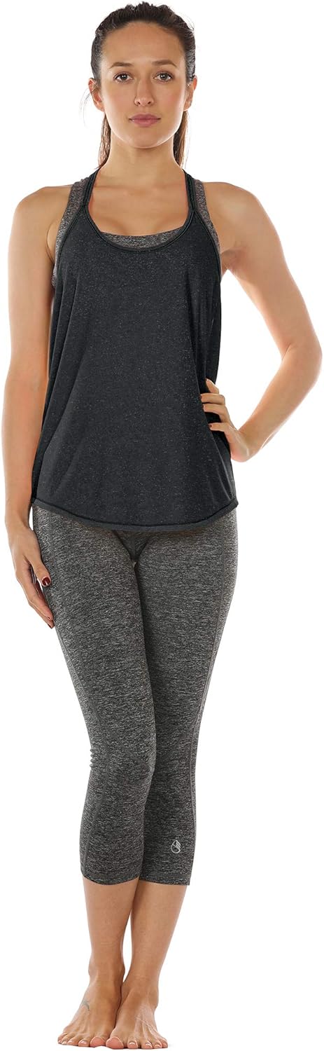 icyzone Workout Tank Tops for Women - Athletic Yoga Tops, T-Back Running Tank Top