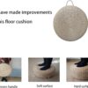 2 Pcs Round Floor Cushion Sitting for Adults, Tatami Floor Pillow for Living Room, Hand Woven Straw Seat(16.8 Diameter x 8 Height)