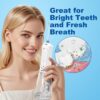 Water Flosser for Teeth, 300ML Cordless Oral Irrigator Rechargeable Dental Flosser Teeth Picks with 5 Modes 5 Jet Tips,IPX7 Waterproof Teeth Cleaner for Braces Gum Care, Home Travel Use