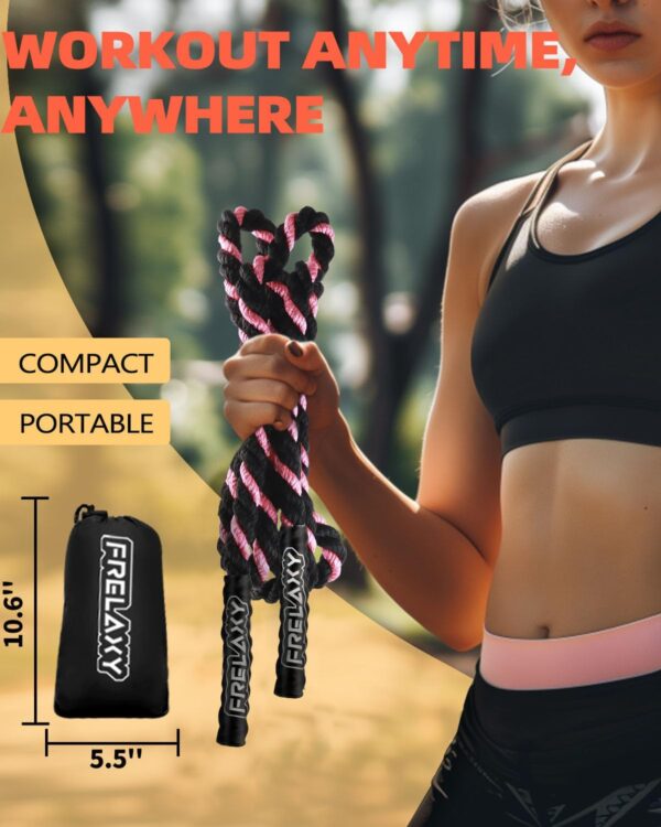 718qZX0MkLL._AC_SL1500_.jpg Jump Rope 1LB, Weighted Jump Rope for beginners, Heavy Jump Ropes for Fitness, Total Body Workouts, Weight Loss, Strength Training, Compact Skipping Rope for Home Gym Workout Equipment