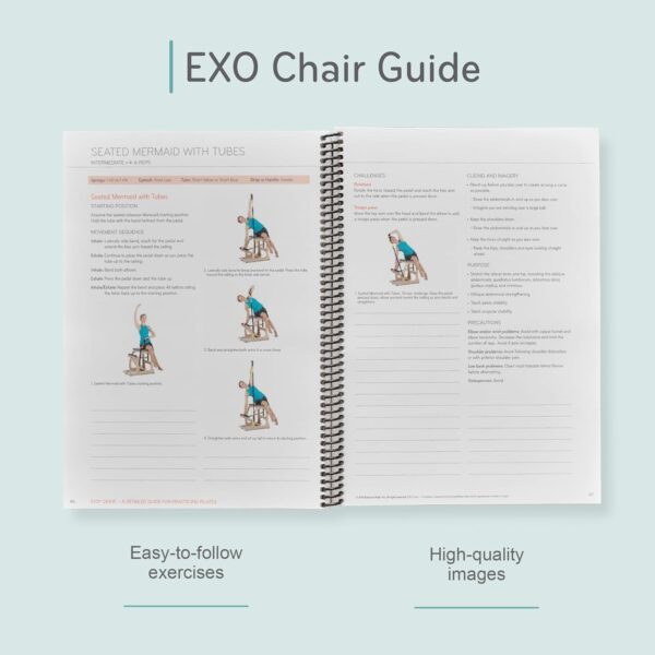 Balanced Body Exo Chair Guide, Pilates Exo Chair Guide for Workout Equipment, Exercise Manual for Home Gym or Studio Use