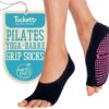 Tucketts Ballerina Ballet Socks for Women, NonSlip Toeless Pilates Grip Socks for Barre & Barefoot Workouts, Size 5-9, 1 Pair