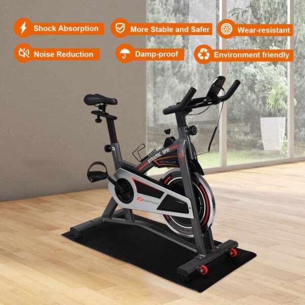 Goplus Thicken Treadmill Mat for Hardwood Floors High Density Waterproof PVC, Floor Protector Pad for Exercise Equipment for Home and Gym Use, Large Size