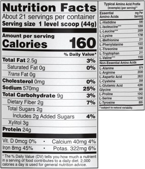 NOW Foods Sports Nutrition, Pea Protein 24 g, Easily Digested, Creamy Chocolate Powder, 2-Pound