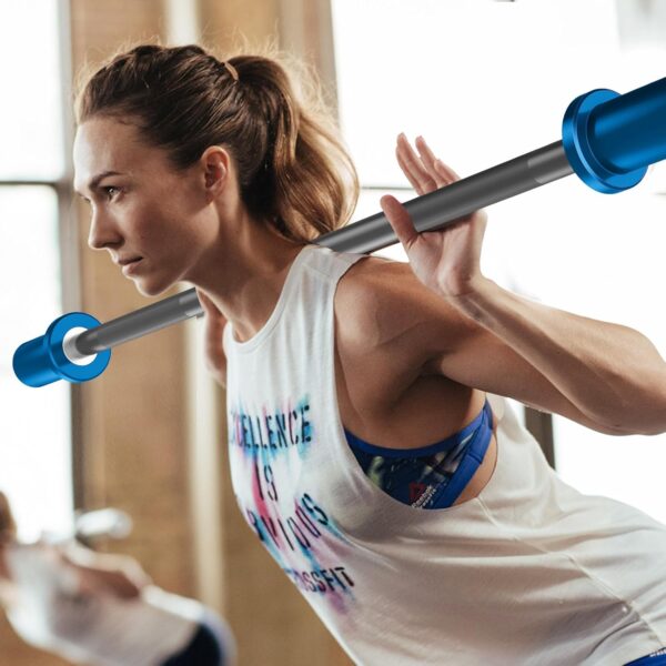 5LB Mini Barbell Bar Beginner Women Kid Bar Total Body Workout Weighted Bar, Resistance Band Bar, for Strength Training, for Youth Children New Weightlifting