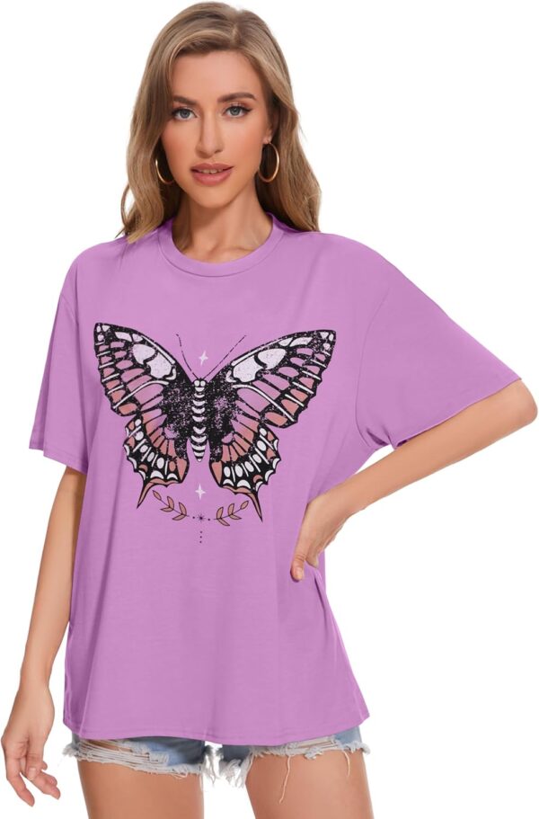 Womens Oversized Tshirt Graphic Tees Crew Neck Summer Short Sleeve Loose Fit Tops