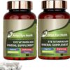 Eye Vitamins and Mineral Supplement,Vitaminas para los ojos， Lutein 180 Mg with Zeaxanthin, Lutein and Zeaxanthin Supplements, Vitamins C & E to Support Eye Health Supplements, 90 Capsules (2PCS)