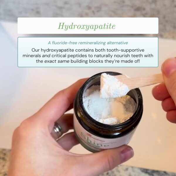 OraWellness Shine Remineralizing Tooth Powder, Natural Teeth Whitening Powder with Hydroxyapatite, Flouride Free Tooth Repair, Natural Teeth Whitening, Teeth Polish & Stain Remover, Fresh Mint