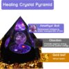 DRTMLY Orgone Pyramid, Orgonite Crystal Pyramid, Orgone Energy Generator for Reduce Stress Healing Meditation Attract Wealth and Lucky (with 1 Chakra Bracelet)