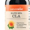NatureWise CLA 1300 - 95% Active Conjugated Linoleic Acid for Women and Men, Not Stimulating, Supports Weight & Fitness Goals - Non-GMO, Gluten Free - 180 Softgels[2-Month Supply]