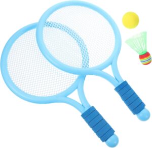2pcs Cartoon Style Tennis Racket for Fun Outdoor Fitness Equipment for for Playing and Random Color