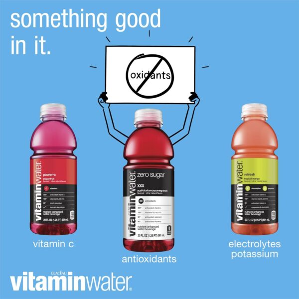 vitaminwater zero variety pack nutrient enhanced water w/ vitamins, 20 fl oz, 12 Pack
