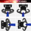 Resistance Band Wall Anchors, Wall Mounted Modular Hooking Platform, Workout Wall Mount Anchor, Training Anchor Mounted Hook Exercise Station for Home Gym Workouts,Yoga,Fitness,Strength Training,Black