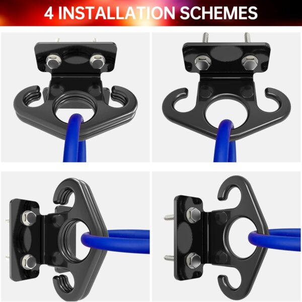 Resistance Band Wall Anchors, Wall Mounted Modular Hooking Platform, Workout Wall Mount Anchor, Training Anchor Mounted Hook Exercise Station for Home Gym Workouts,Yoga,Fitness,Strength Training,Black