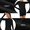 Loovoo Women's Long Sleeve Running Shirts Workout Tops UPF 50+ Sun Shirt Quick Dry Athletic T-Shirts with Watching Window