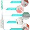 Dental Floss Picks Soft Silicone interdental Brush, Braces Brush, Floss Picks for Teeth, interdental Brush, Disposable interdental Brush, Suitable for Cleaning Teeth Health(Green, 160pcs)