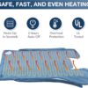 DAILYLIFE Heating Pad for Neck and Shoulders and Back, Electric Heating Pad for Back Pain Relife, 6 Heating Settings, UL Certified with Overheating Protection and Machine Washable, 26"x35", Light Blue
