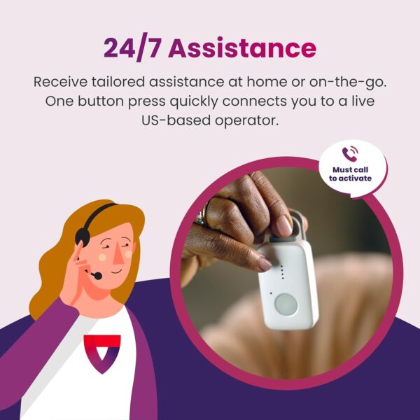 Medical Guardian MGMini – Medical Alert Necklace Systems for Seniors- Fast, Reliable Water-Resistant Panic Button, 4G GPS Tracker with 24/7 Emergency Operator Care -Includes Step Tracking (Silver)